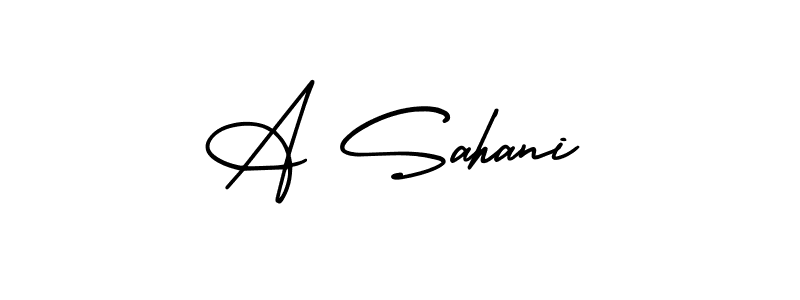 Make a beautiful signature design for name A Sahani. Use this online signature maker to create a handwritten signature for free. A Sahani signature style 3 images and pictures png