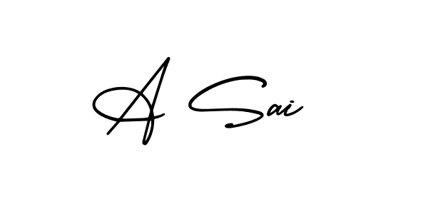 You should practise on your own different ways (AmerikaSignatureDemo-Regular) to write your name (A Sai ) in signature. don't let someone else do it for you. A Sai  signature style 3 images and pictures png