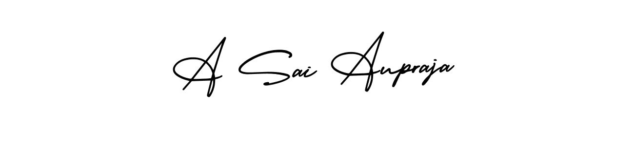 Also You can easily find your signature by using the search form. We will create A Sai Aupraja name handwritten signature images for you free of cost using AmerikaSignatureDemo-Regular sign style. A Sai Aupraja signature style 3 images and pictures png