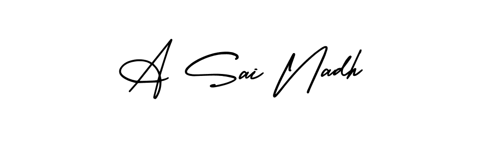 This is the best signature style for the A Sai Nadh name. Also you like these signature font (AmerikaSignatureDemo-Regular). Mix name signature. A Sai Nadh signature style 3 images and pictures png