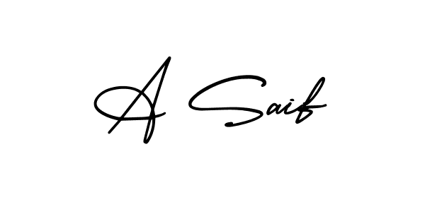 It looks lik you need a new signature style for name A Saif. Design unique handwritten (AmerikaSignatureDemo-Regular) signature with our free signature maker in just a few clicks. A Saif signature style 3 images and pictures png