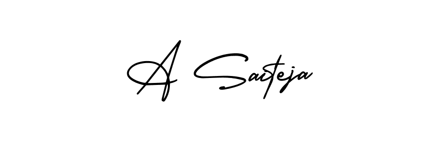 How to Draw A Saiteja signature style? AmerikaSignatureDemo-Regular is a latest design signature styles for name A Saiteja. A Saiteja signature style 3 images and pictures png