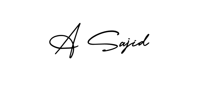 Create a beautiful signature design for name A Sajid. With this signature (AmerikaSignatureDemo-Regular) fonts, you can make a handwritten signature for free. A Sajid signature style 3 images and pictures png