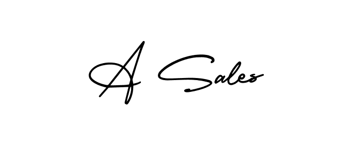 How to make A Sales name signature. Use AmerikaSignatureDemo-Regular style for creating short signs online. This is the latest handwritten sign. A Sales signature style 3 images and pictures png