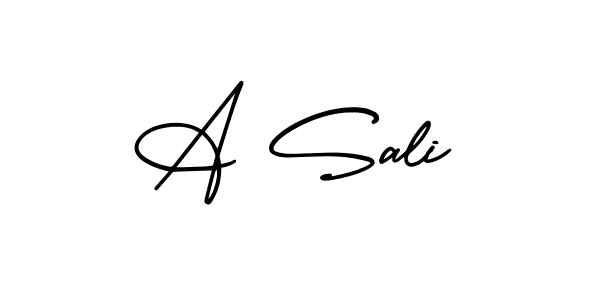 Make a beautiful signature design for name A Sali. With this signature (AmerikaSignatureDemo-Regular) style, you can create a handwritten signature for free. A Sali signature style 3 images and pictures png