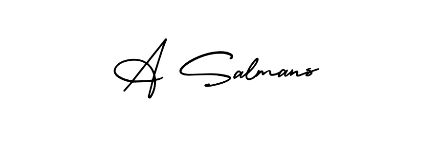 A Salmans stylish signature style. Best Handwritten Sign (AmerikaSignatureDemo-Regular) for my name. Handwritten Signature Collection Ideas for my name A Salmans. A Salmans signature style 3 images and pictures png