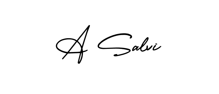 Make a beautiful signature design for name A Salvi. With this signature (AmerikaSignatureDemo-Regular) style, you can create a handwritten signature for free. A Salvi signature style 3 images and pictures png