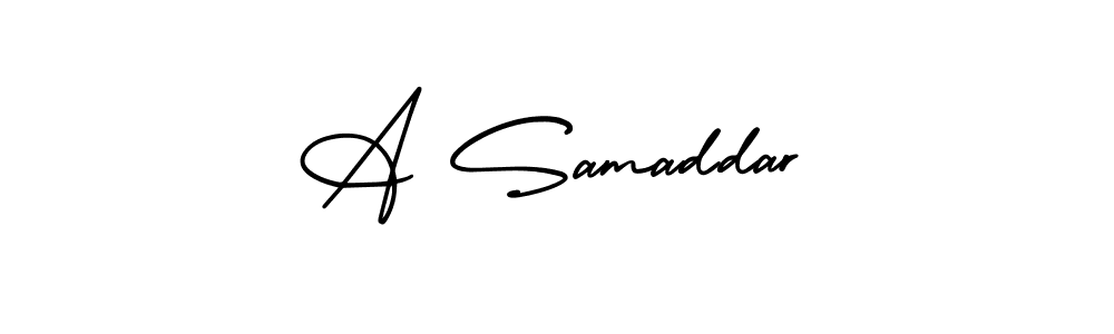 How to make A Samaddar signature? AmerikaSignatureDemo-Regular is a professional autograph style. Create handwritten signature for A Samaddar name. A Samaddar signature style 3 images and pictures png