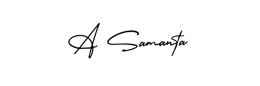 Also You can easily find your signature by using the search form. We will create A Samanta name handwritten signature images for you free of cost using AmerikaSignatureDemo-Regular sign style. A Samanta signature style 3 images and pictures png