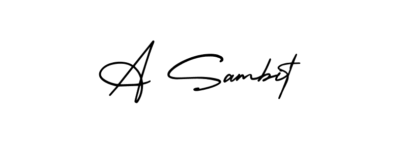 Design your own signature with our free online signature maker. With this signature software, you can create a handwritten (AmerikaSignatureDemo-Regular) signature for name A Sambit. A Sambit signature style 3 images and pictures png