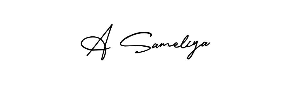 Similarly AmerikaSignatureDemo-Regular is the best handwritten signature design. Signature creator online .You can use it as an online autograph creator for name A Sameliya. A Sameliya signature style 3 images and pictures png