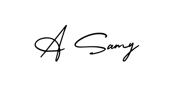 A Samy stylish signature style. Best Handwritten Sign (AmerikaSignatureDemo-Regular) for my name. Handwritten Signature Collection Ideas for my name A Samy. A Samy signature style 3 images and pictures png