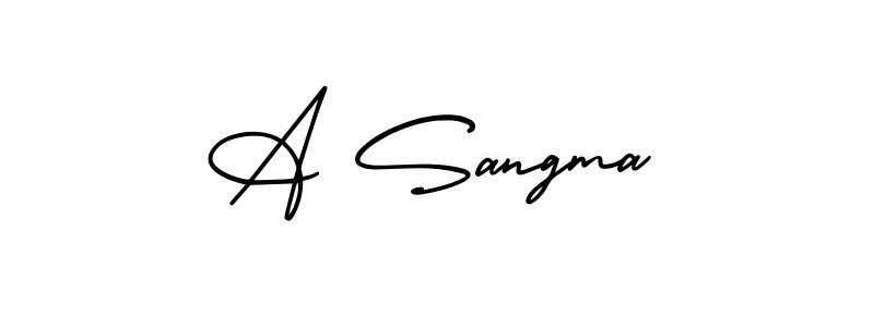 if you are searching for the best signature style for your name A Sangma. so please give up your signature search. here we have designed multiple signature styles  using AmerikaSignatureDemo-Regular. A Sangma signature style 3 images and pictures png