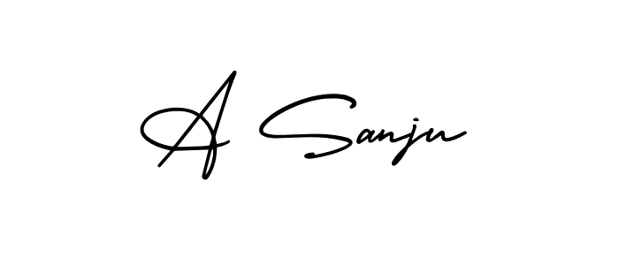 Also You can easily find your signature by using the search form. We will create A Sanju name handwritten signature images for you free of cost using AmerikaSignatureDemo-Regular sign style. A Sanju signature style 3 images and pictures png