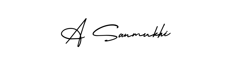 This is the best signature style for the A Sanmukhi name. Also you like these signature font (AmerikaSignatureDemo-Regular). Mix name signature. A Sanmukhi signature style 3 images and pictures png