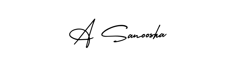 This is the best signature style for the A Sanoosha name. Also you like these signature font (AmerikaSignatureDemo-Regular). Mix name signature. A Sanoosha signature style 3 images and pictures png