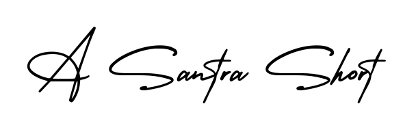Discover how A Santra Short looks in an executive cursive font (AmerikaSignatureDemo-Regular). Perfect for legal documents, invoices, and certificates. A Santra Short signature style 3 images and pictures png