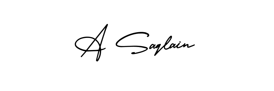 Make a beautiful signature design for name A Saqlain. Use this online signature maker to create a handwritten signature for free. A Saqlain signature style 3 images and pictures png