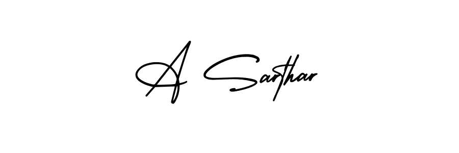 A Sarthar stylish signature style. Best Handwritten Sign (AmerikaSignatureDemo-Regular) for my name. Handwritten Signature Collection Ideas for my name A Sarthar. A Sarthar signature style 3 images and pictures png