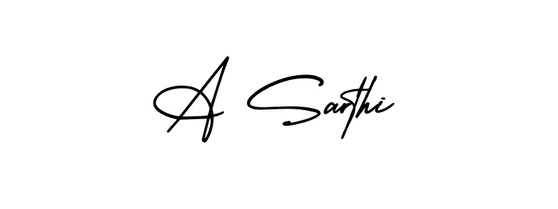 This is the best signature style for the A Sarthi name. Also you like these signature font (AmerikaSignatureDemo-Regular). Mix name signature. A Sarthi signature style 3 images and pictures png