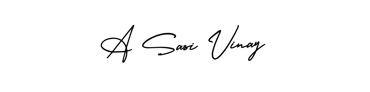 Design your own signature with our free online signature maker. With this signature software, you can create a handwritten (AmerikaSignatureDemo-Regular) signature for name A Sasi Vinay. A Sasi Vinay signature style 3 images and pictures png