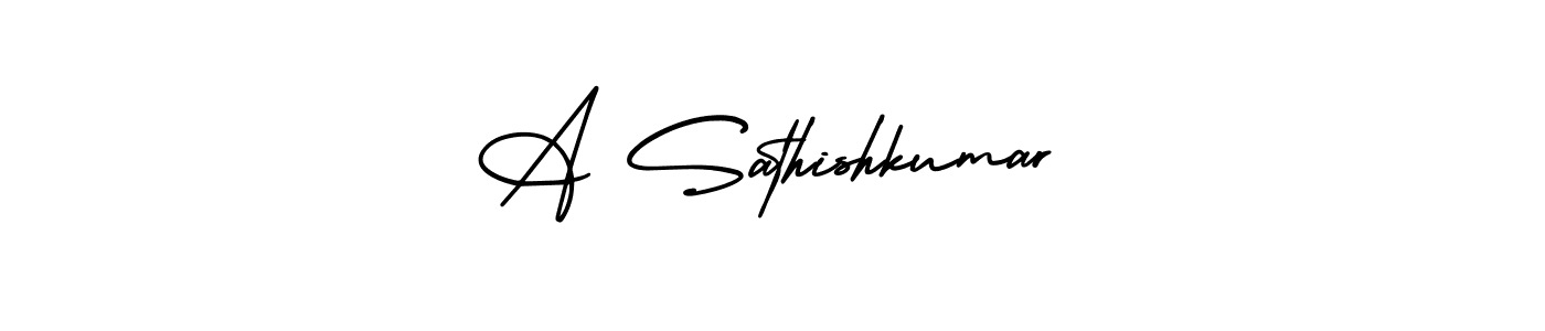 How to Draw A Sathishkumar signature style? AmerikaSignatureDemo-Regular is a latest design signature styles for name A Sathishkumar. A Sathishkumar signature style 3 images and pictures png