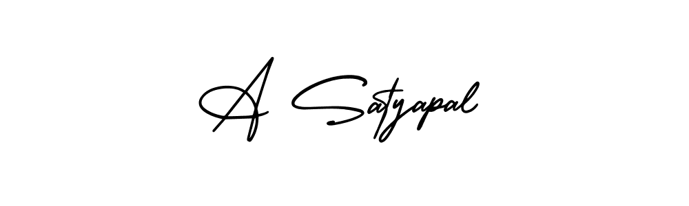 How to make A Satyapal name signature. Use AmerikaSignatureDemo-Regular style for creating short signs online. This is the latest handwritten sign. A Satyapal signature style 3 images and pictures png