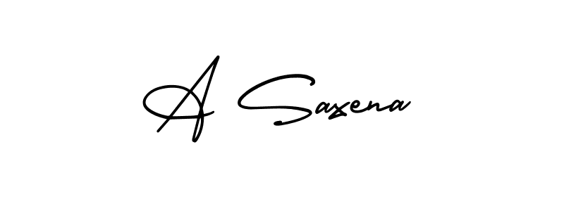 Make a beautiful signature design for name A Saxena. With this signature (AmerikaSignatureDemo-Regular) style, you can create a handwritten signature for free. A Saxena signature style 3 images and pictures png