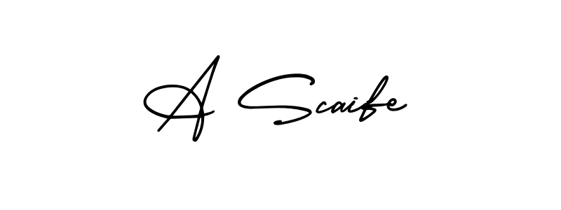 A Scaife stylish signature style. Best Handwritten Sign (AmerikaSignatureDemo-Regular) for my name. Handwritten Signature Collection Ideas for my name A Scaife. A Scaife signature style 3 images and pictures png