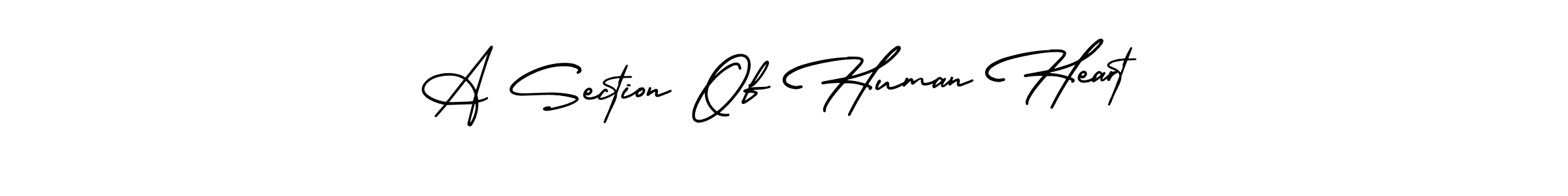 This is the best signature style for the A Section Of Human Heart name. Also you like these signature font (AmerikaSignatureDemo-Regular). Mix name signature. A Section Of Human Heart signature style 3 images and pictures png