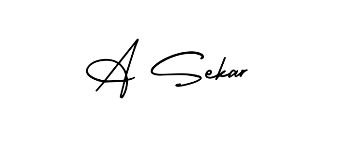 A Sekar stylish signature style. Best Handwritten Sign (AmerikaSignatureDemo-Regular) for my name. Handwritten Signature Collection Ideas for my name A Sekar. A Sekar signature style 3 images and pictures png