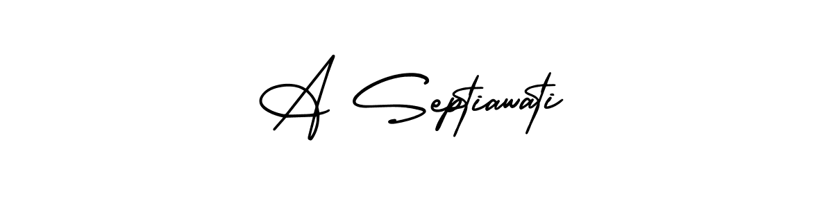 You should practise on your own different ways (AmerikaSignatureDemo-Regular) to write your name (A Septiawati) in signature. don't let someone else do it for you. A Septiawati signature style 3 images and pictures png