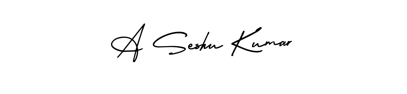 A Seshu Kumar stylish signature style. Best Handwritten Sign (AmerikaSignatureDemo-Regular) for my name. Handwritten Signature Collection Ideas for my name A Seshu Kumar. A Seshu Kumar signature style 3 images and pictures png