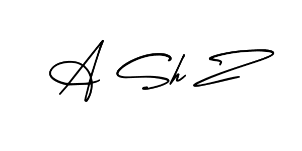 How to make A Sh Z signature? AmerikaSignatureDemo-Regular is a professional autograph style. Create handwritten signature for A Sh Z name. A Sh Z signature style 3 images and pictures png