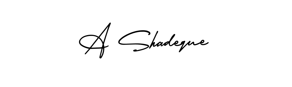 It looks lik you need a new signature style for name A Shadeque. Design unique handwritten (AmerikaSignatureDemo-Regular) signature with our free signature maker in just a few clicks. A Shadeque signature style 3 images and pictures png