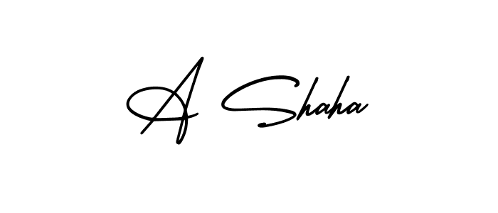 Create a beautiful signature design for name A Shaha. With this signature (AmerikaSignatureDemo-Regular) fonts, you can make a handwritten signature for free. A Shaha signature style 3 images and pictures png