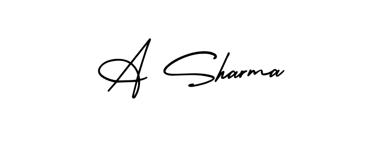 Similarly AmerikaSignatureDemo-Regular is the best handwritten signature design. Signature creator online .You can use it as an online autograph creator for name A Sharma. A Sharma signature style 3 images and pictures png