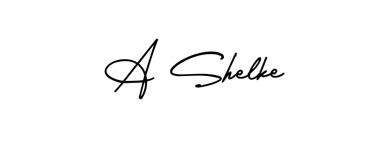 You should practise on your own different ways (AmerikaSignatureDemo-Regular) to write your name (A Shelke) in signature. don't let someone else do it for you. A Shelke signature style 3 images and pictures png