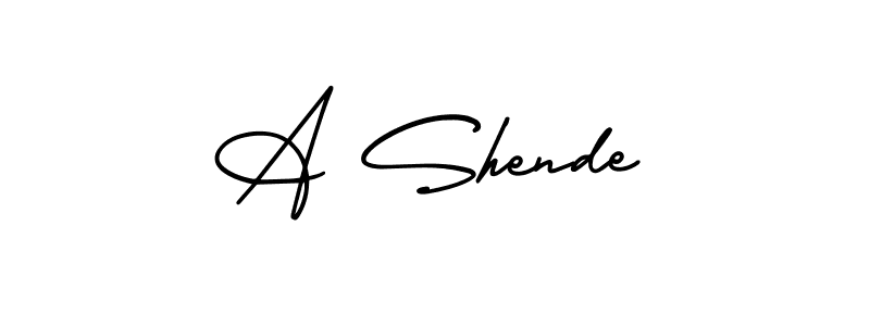 This is the best signature style for the A Shende name. Also you like these signature font (AmerikaSignatureDemo-Regular). Mix name signature. A Shende signature style 3 images and pictures png