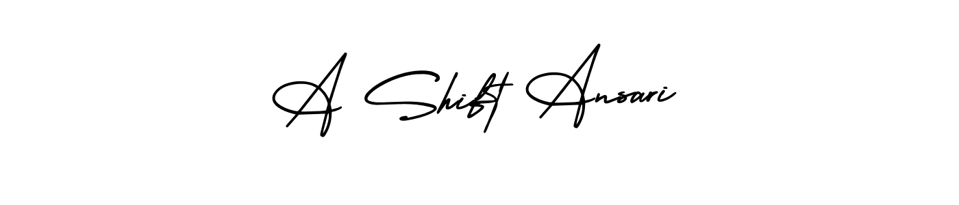 Design your own signature with our free online signature maker. With this signature software, you can create a handwritten (AmerikaSignatureDemo-Regular) signature for name A Shift Ansari. A Shift Ansari signature style 3 images and pictures png