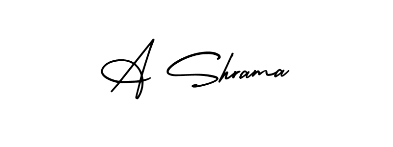 A Shrama stylish signature style. Best Handwritten Sign (AmerikaSignatureDemo-Regular) for my name. Handwritten Signature Collection Ideas for my name A Shrama. A Shrama signature style 3 images and pictures png