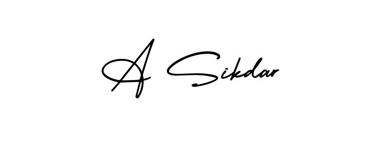 Similarly AmerikaSignatureDemo-Regular is the best handwritten signature design. Signature creator online .You can use it as an online autograph creator for name A Sikdar. A Sikdar signature style 3 images and pictures png