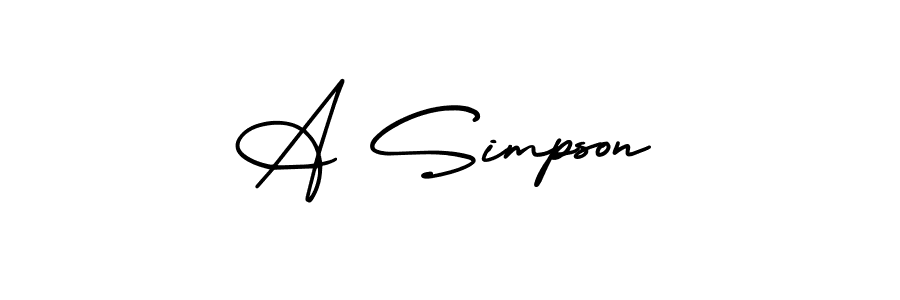 This is the best signature style for the A Simpson name. Also you like these signature font (AmerikaSignatureDemo-Regular). Mix name signature. A Simpson signature style 3 images and pictures png