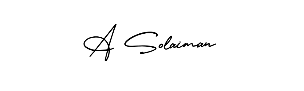 A Solaiman stylish signature style. Best Handwritten Sign (AmerikaSignatureDemo-Regular) for my name. Handwritten Signature Collection Ideas for my name A Solaiman. A Solaiman signature style 3 images and pictures png