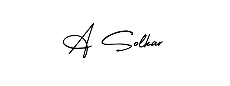 Use a signature maker to create a handwritten signature online. With this signature software, you can design (AmerikaSignatureDemo-Regular) your own signature for name A Solkar. A Solkar signature style 3 images and pictures png