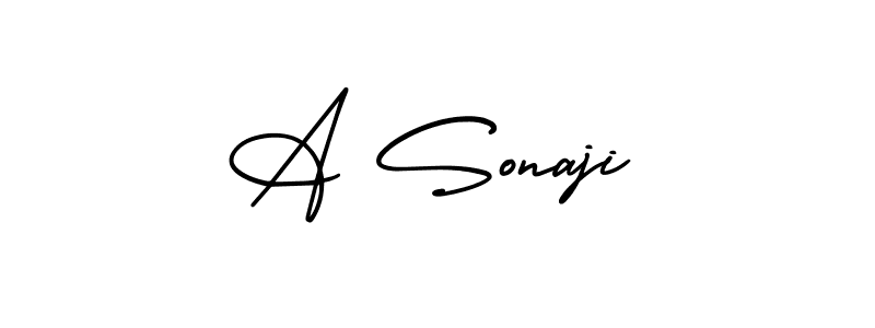 How to Draw A Sonaji signature style? AmerikaSignatureDemo-Regular is a latest design signature styles for name A Sonaji. A Sonaji signature style 3 images and pictures png