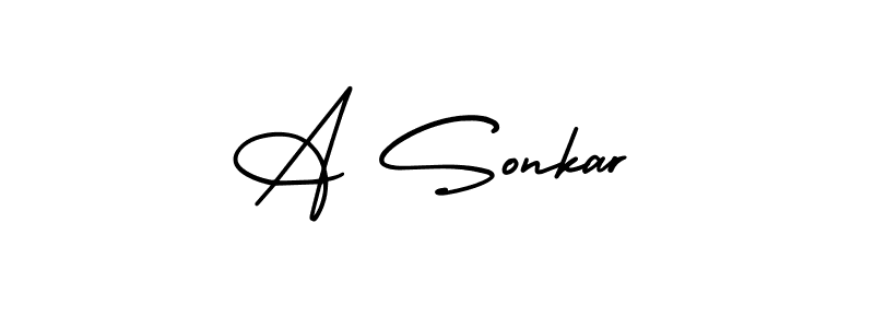 Similarly AmerikaSignatureDemo-Regular is the best handwritten signature design. Signature creator online .You can use it as an online autograph creator for name A Sonkar. A Sonkar signature style 3 images and pictures png