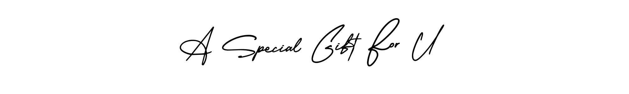 How to make A Special Gift For U signature? AmerikaSignatureDemo-Regular is a professional autograph style. Create handwritten signature for A Special Gift For U name. A Special Gift For U signature style 3 images and pictures png