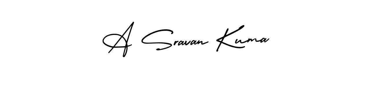 Make a beautiful signature design for name A Sravan Kuma. Use this online signature maker to create a handwritten signature for free. A Sravan Kuma signature style 3 images and pictures png