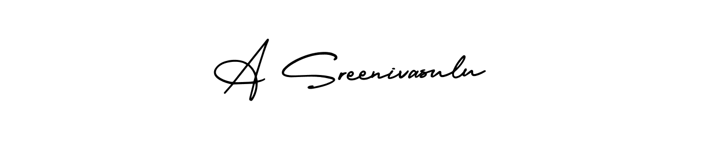 Create a beautiful signature design for name A Sreenivasulu. With this signature (AmerikaSignatureDemo-Regular) fonts, you can make a handwritten signature for free. A Sreenivasulu signature style 3 images and pictures png